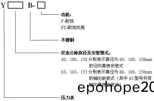 Y-B係列型號錶示
